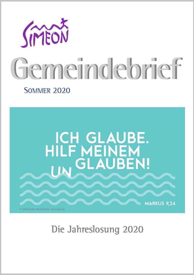 Gemeindebrief Simeon Sommer 2020